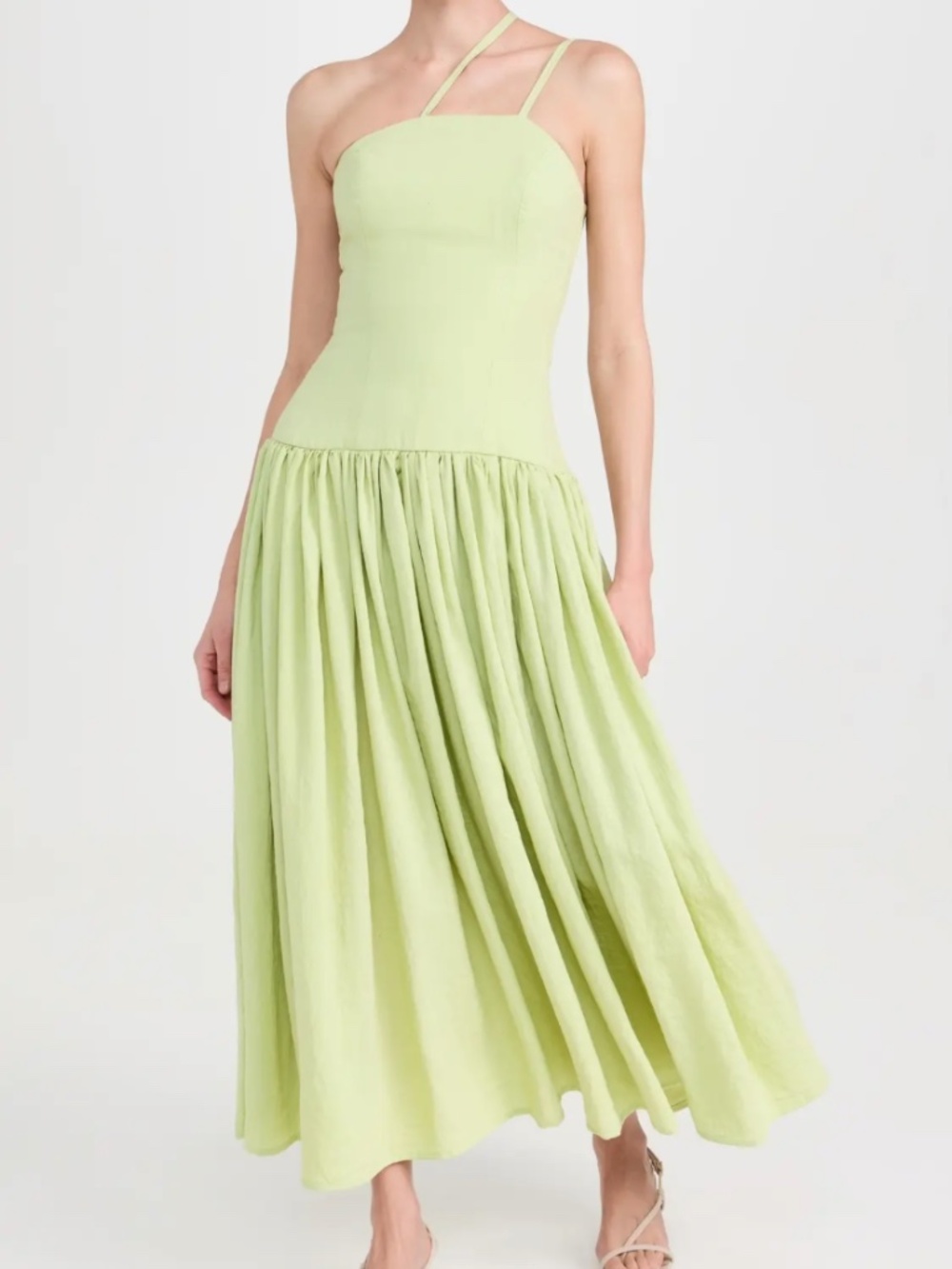 RENDOLL 'Lexy' Linen Blend Maxi Dress in Sage (NWT)